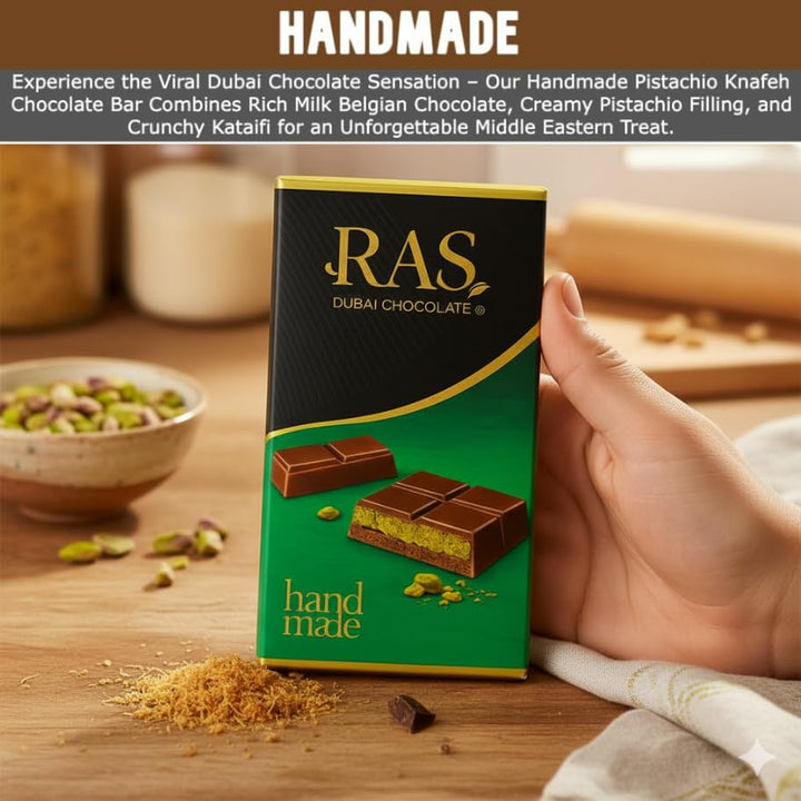 RAS Dubai Chocolate Bar – Authentic Middle Eastern Pistachio Chocolate
