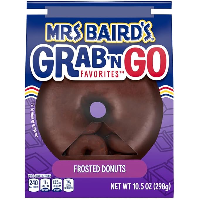 Mrs Baird's Grab 'n Go Favorites Frosted Donuts
