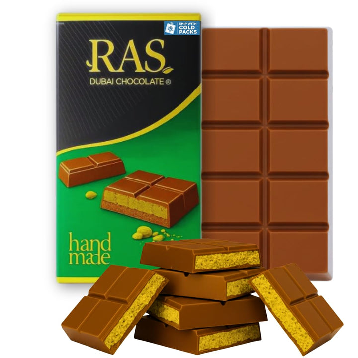 RAS Dubai Chocolate Bar – Authentic Middle Eastern Pistachio Chocolate
