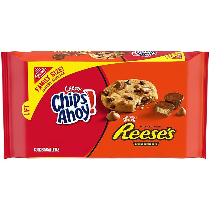 NABISCO CHIPS AHOY! Peanut Butter Cup Chocolate Cookies, Family Size,
