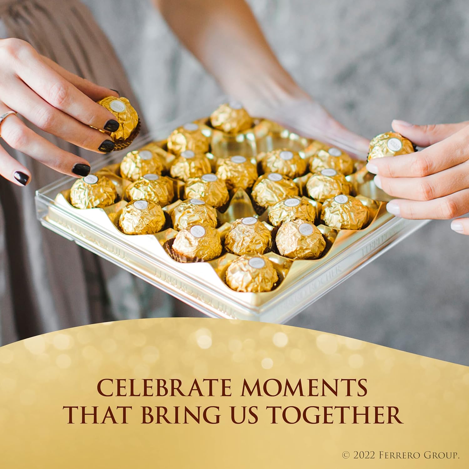 Ferrero Rocher, 42 Count, Premium Milk Chocolate Hazelnut