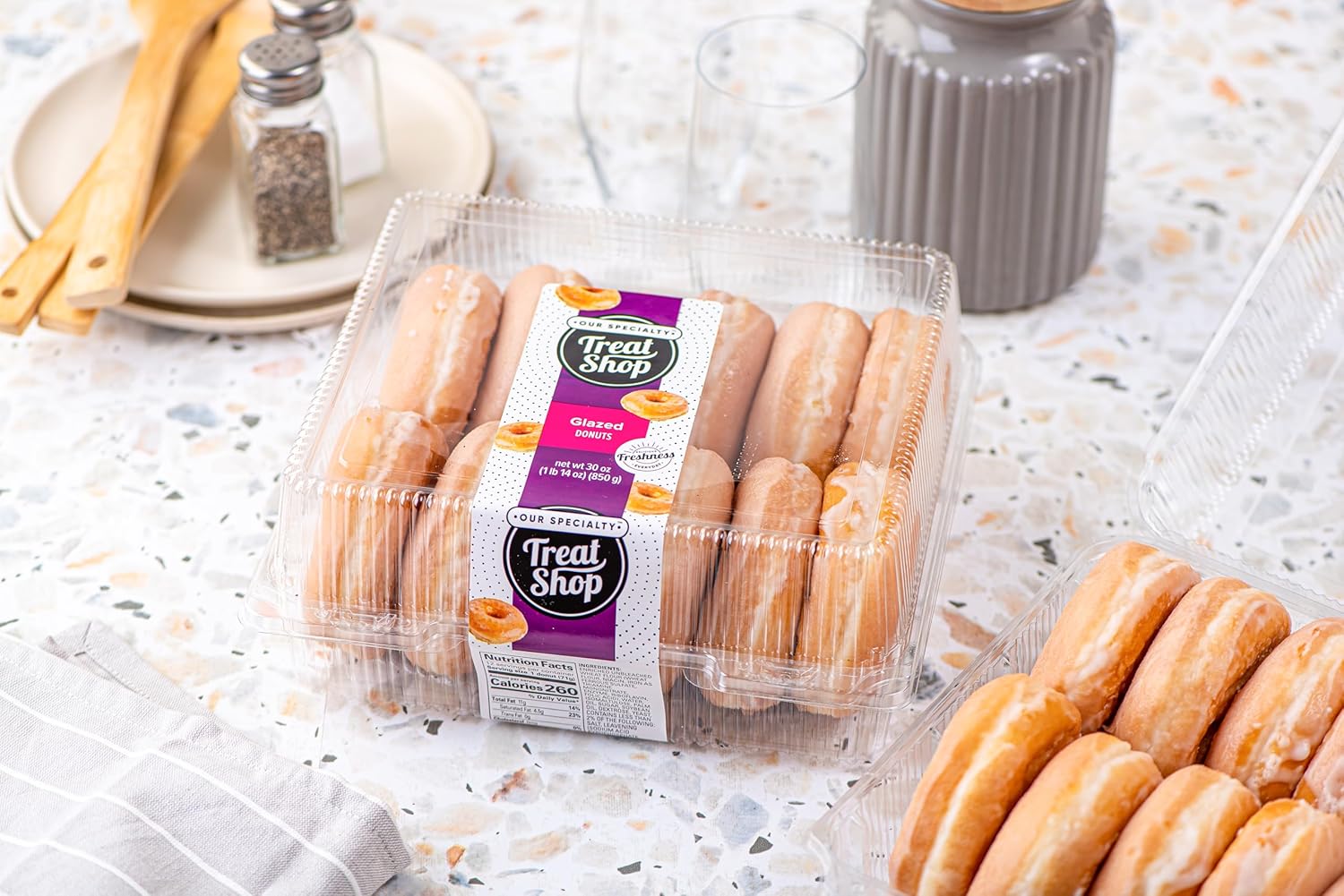 Our Specialty Treat Shop Glazed Yeast Ring Donuts,