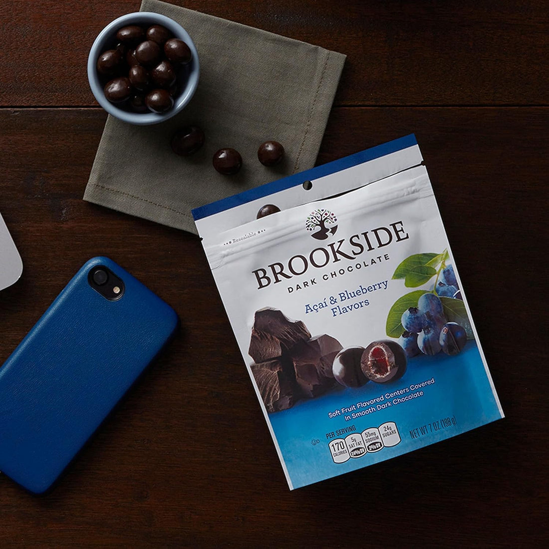 BROOKSIDE Dark Chocolate, Acai and Blueberry Flavored Snacking