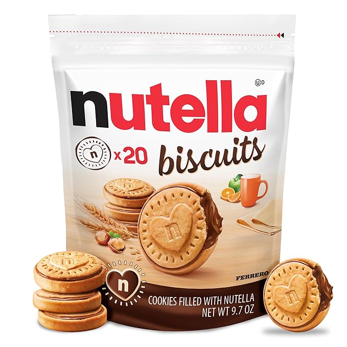 Nutella Biscuits Cookies Filled with Nutella Hazelnut Spread,