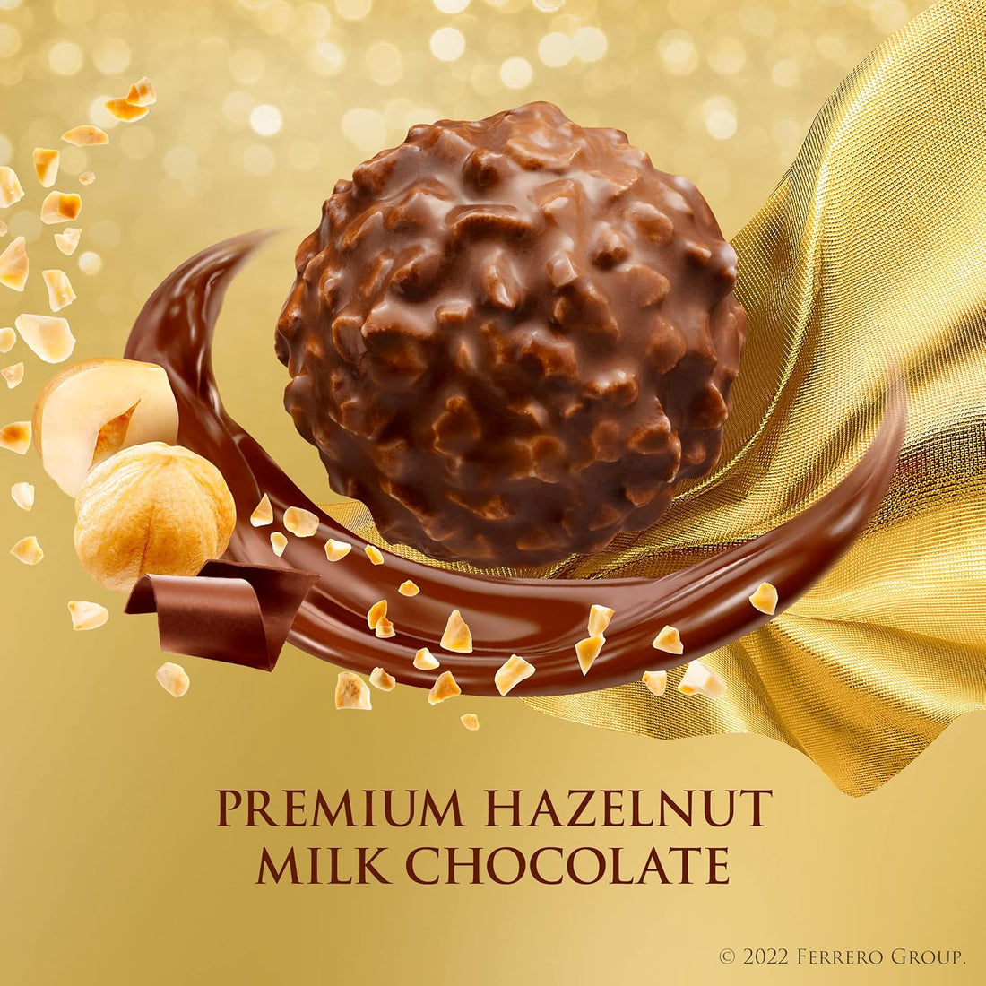 Ferrero Rocher, 42 Count, Premium Milk Chocolate Hazelnut