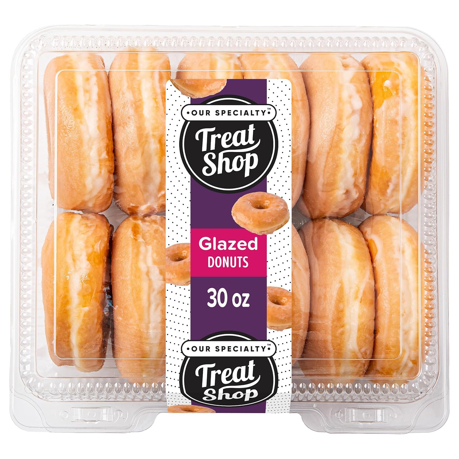 Our Specialty Treat Shop Glazed Yeast Ring Donuts,