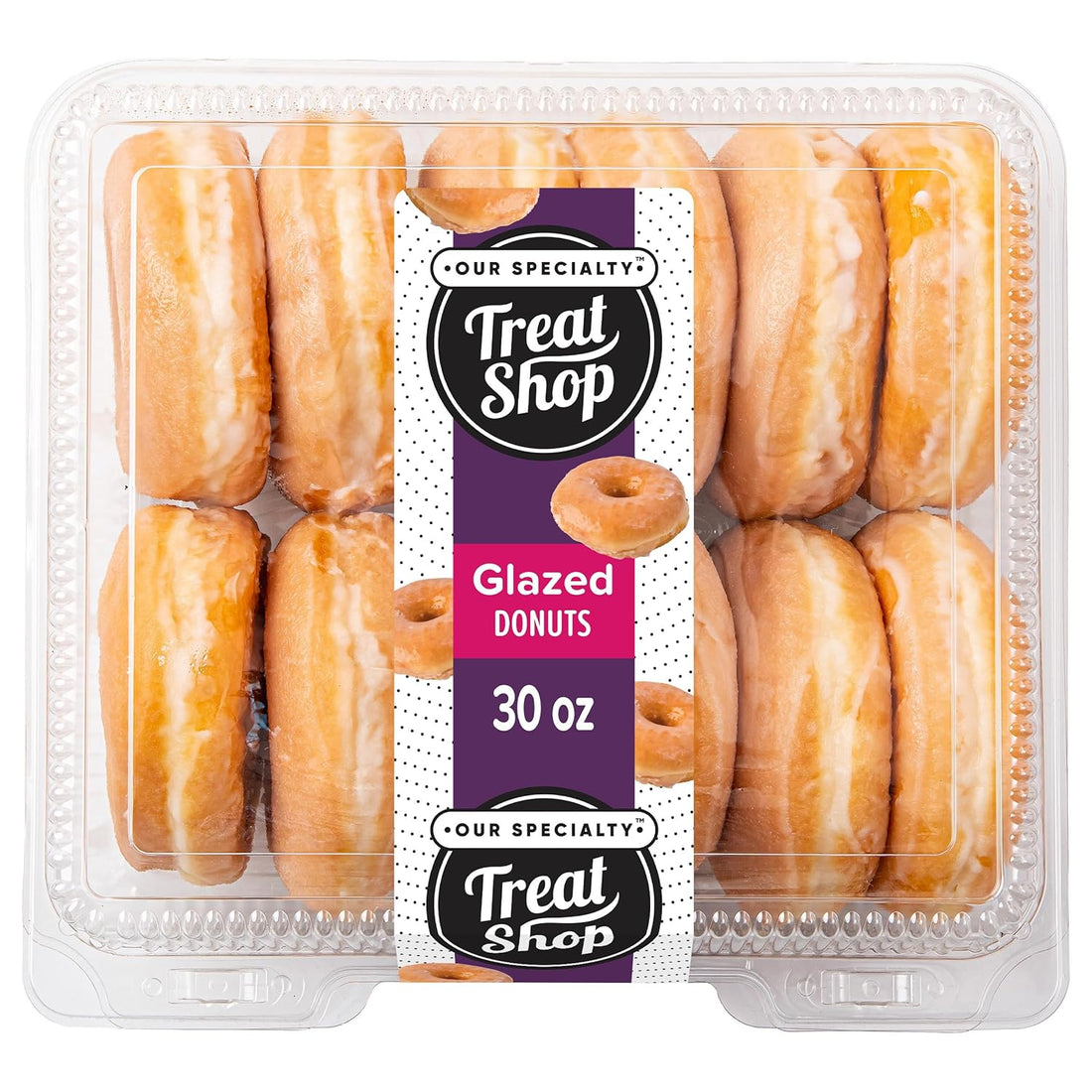 Our Specialty Treat Shop Glazed Yeast Ring Donuts,
